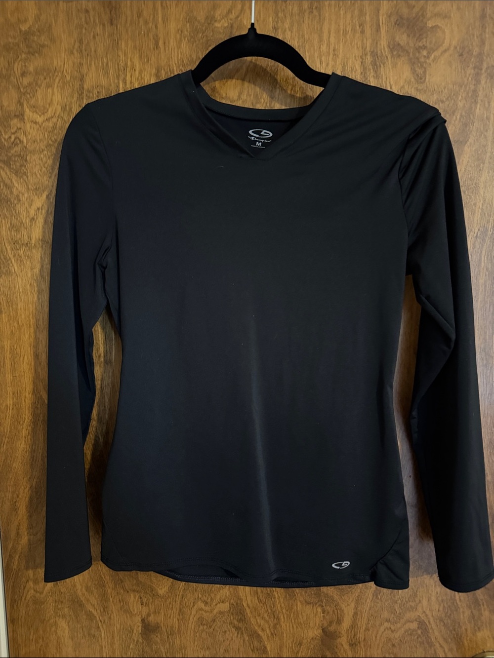 Champion Long Sleeve Baselayer V-Neck Tee Black